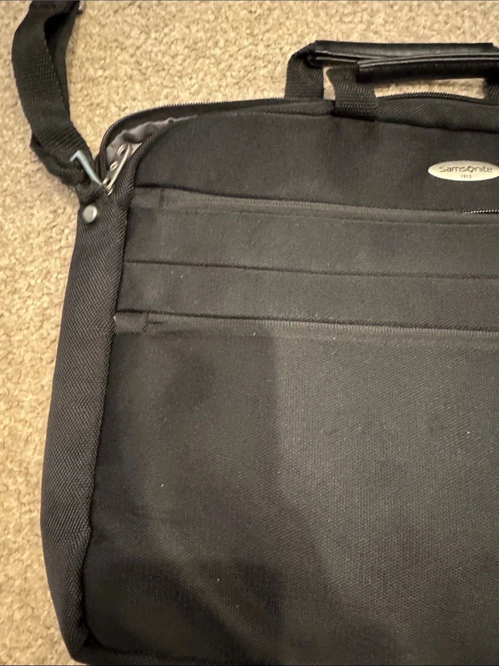 Samsonite Black Laptop Briefcase with Shoulder Strap
